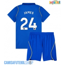 Camisa de time de futebol Chelsea Reece James #24 Replicas 1º Equipamento Infantil 2026-27 Manga Curta (+ Calças curtas)